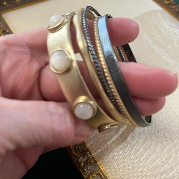 Chico's Bracelets Gold/Black Bangles - Picture 2 of 5